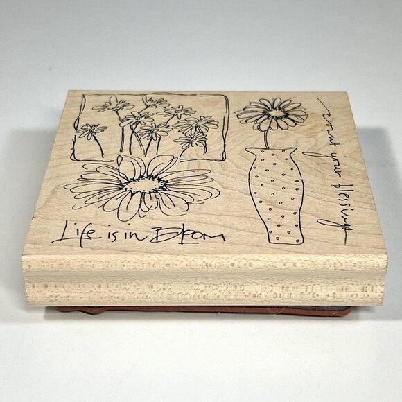 Life is in Bloom Count Your Blessings Rubber Mounted Stamp # JB3301 PrintWorks - Picture 4 of 9